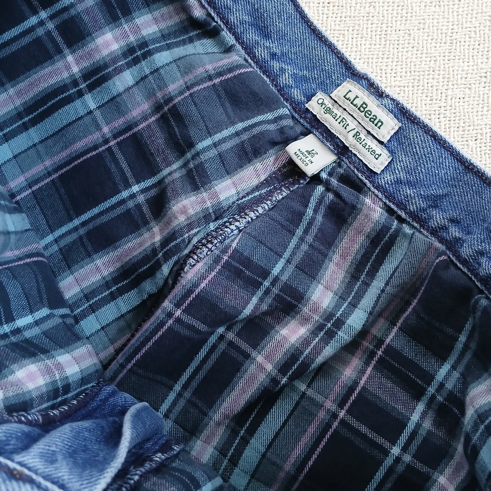 ll bean ♡ flannel lined original fit relaxed jeans 12 gorpcore vintage cabincore